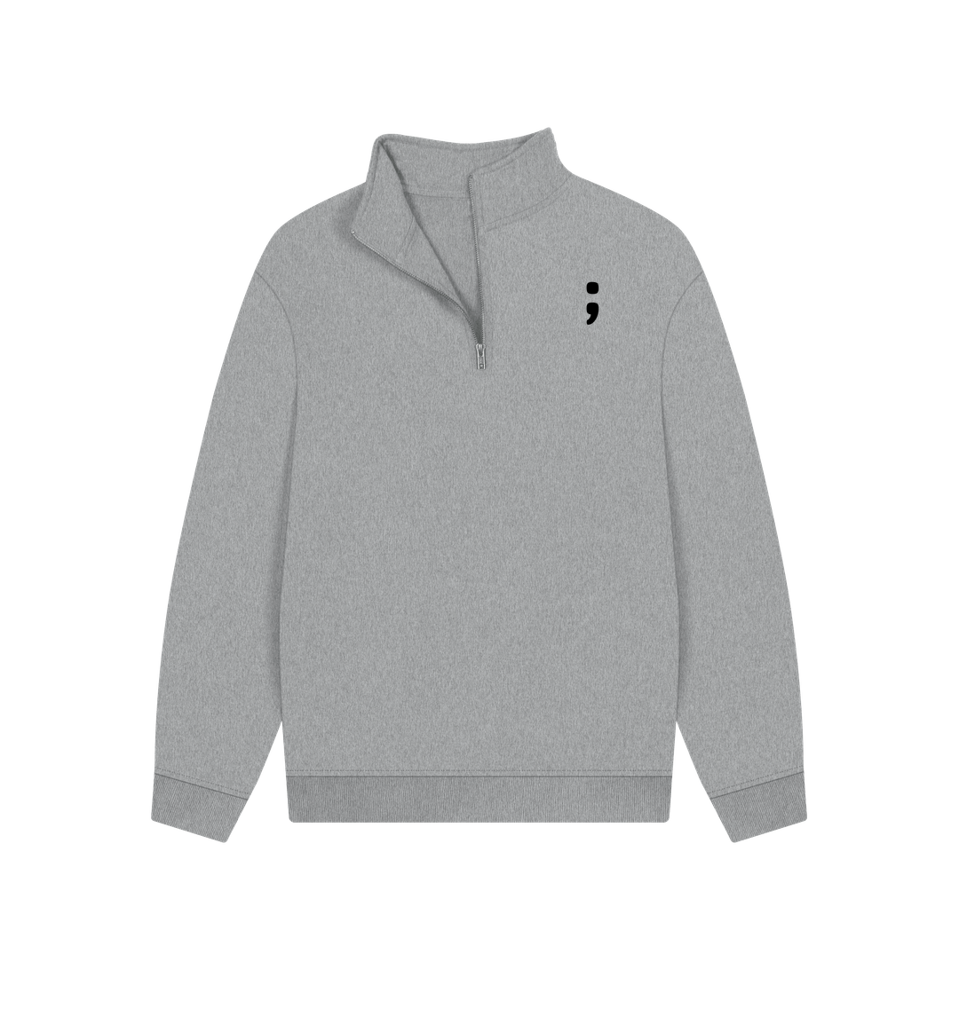 Athletic Grey Printed Sweater Front