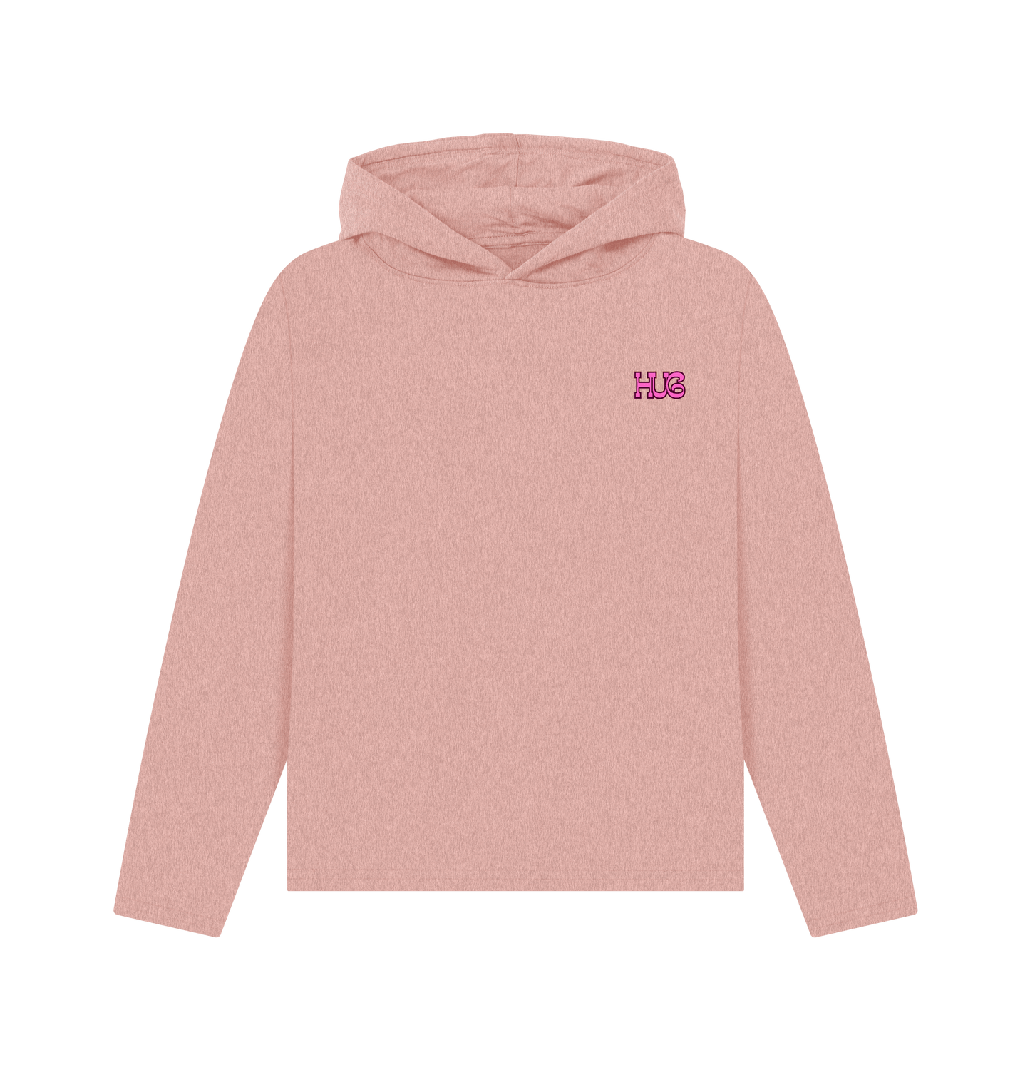 Sunset Pink Recycled Hoody Front