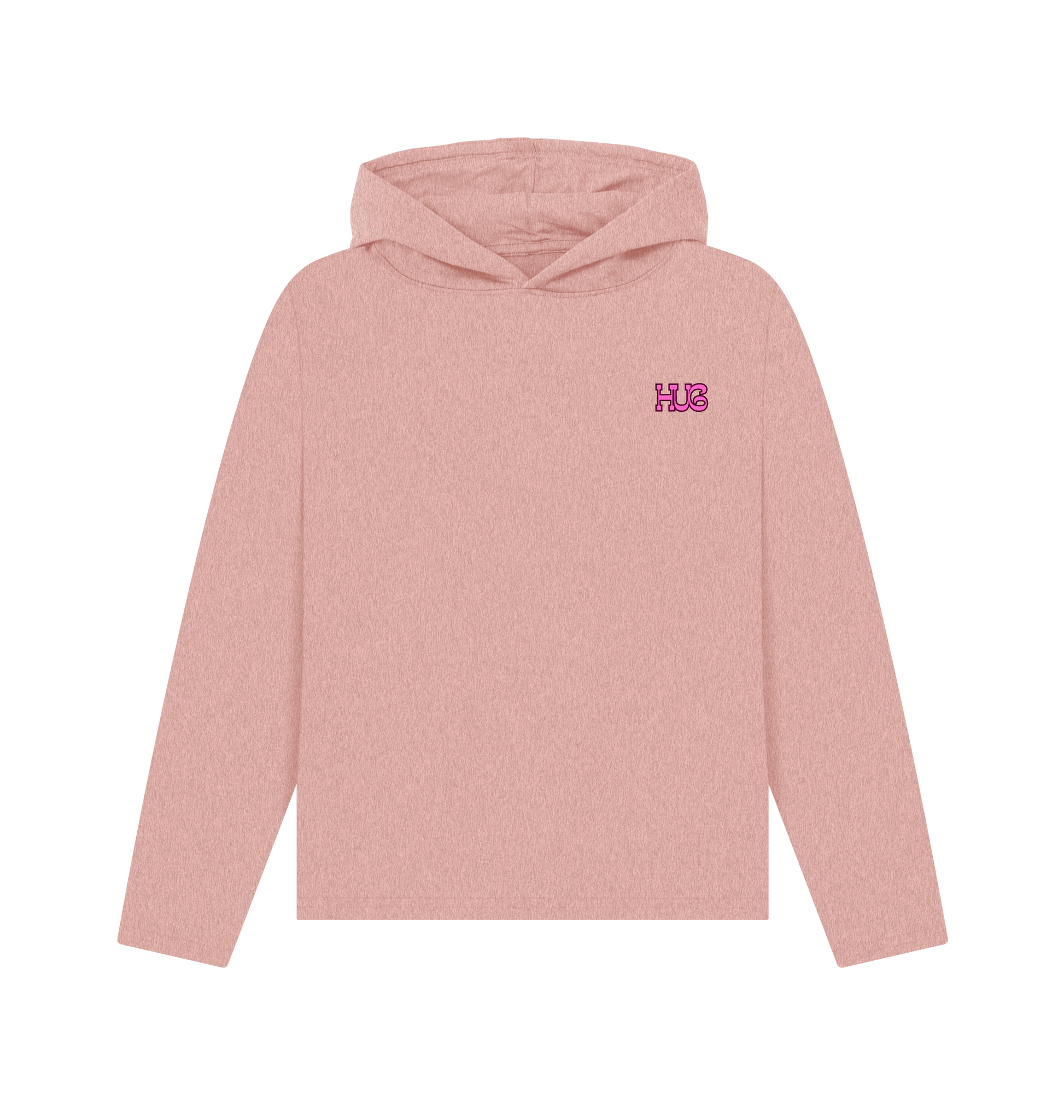 Sunset Pink Recycled Hoody Front