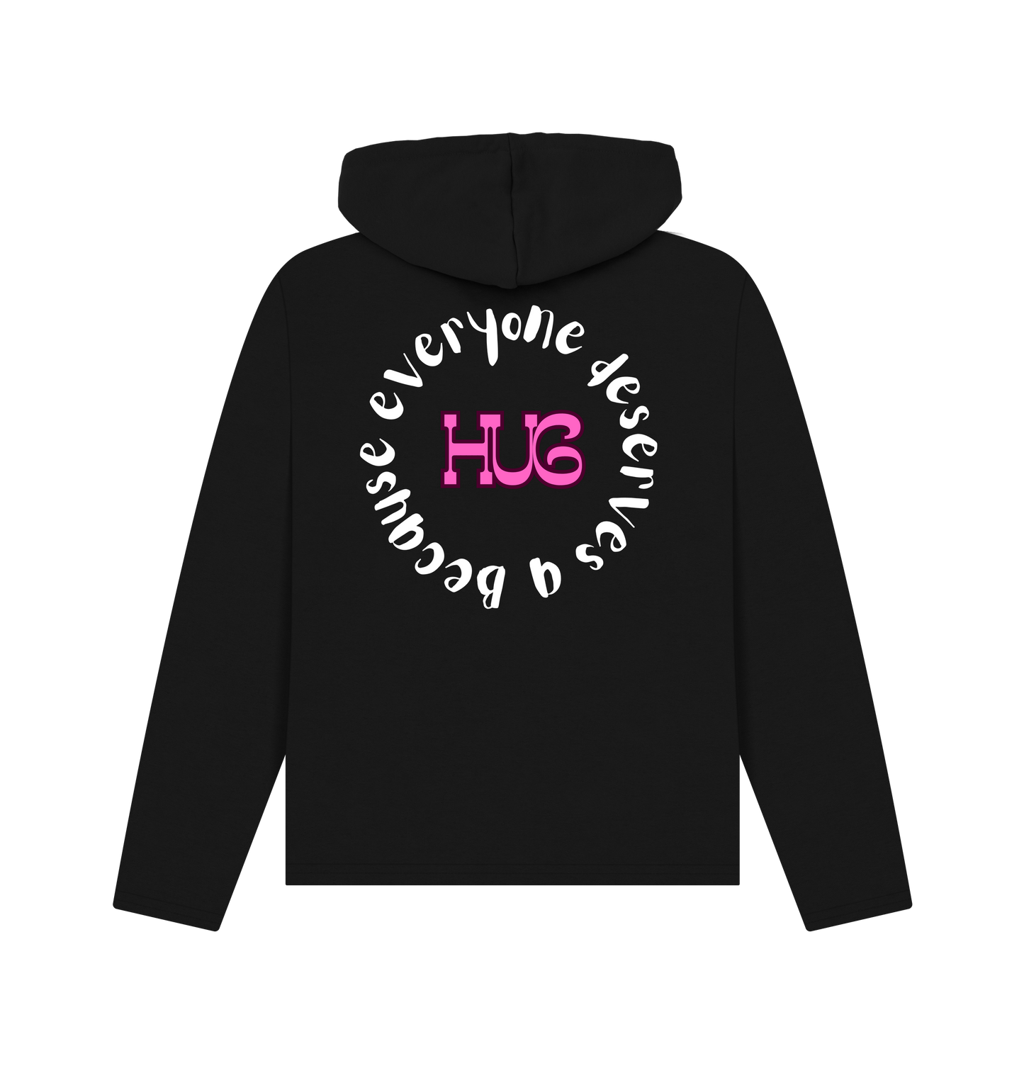 Black Recycled Hoody Back
