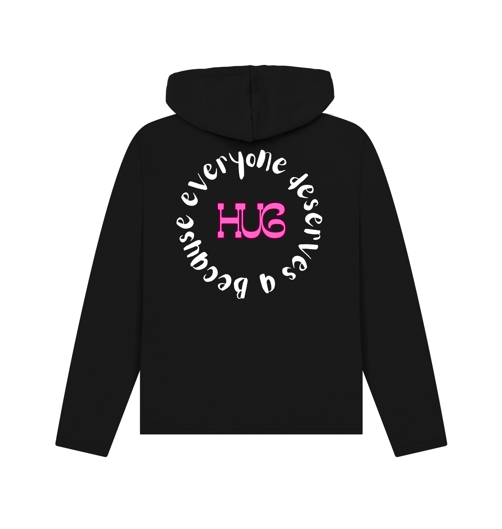 Black Recycled Hoody Back