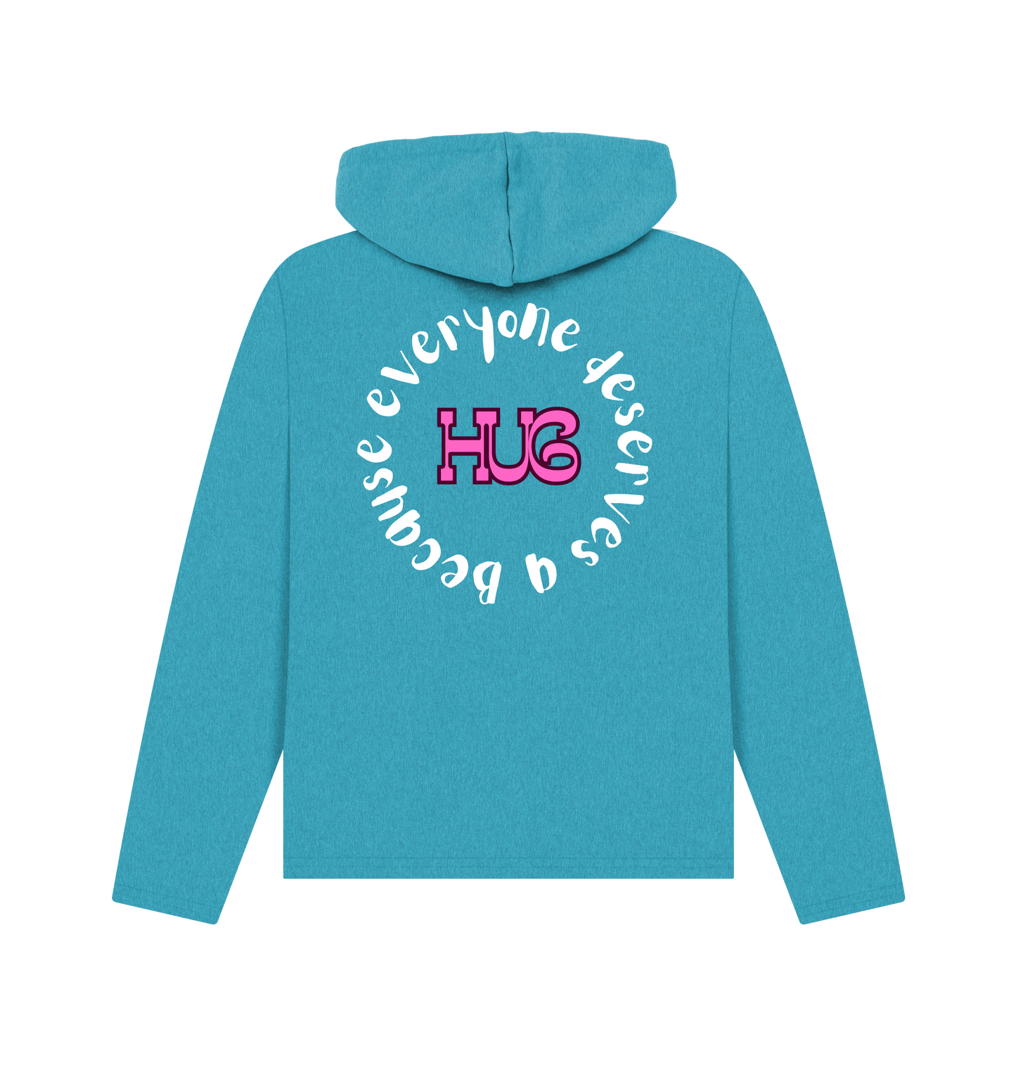 Ocean Blue Recycled Hoody Back