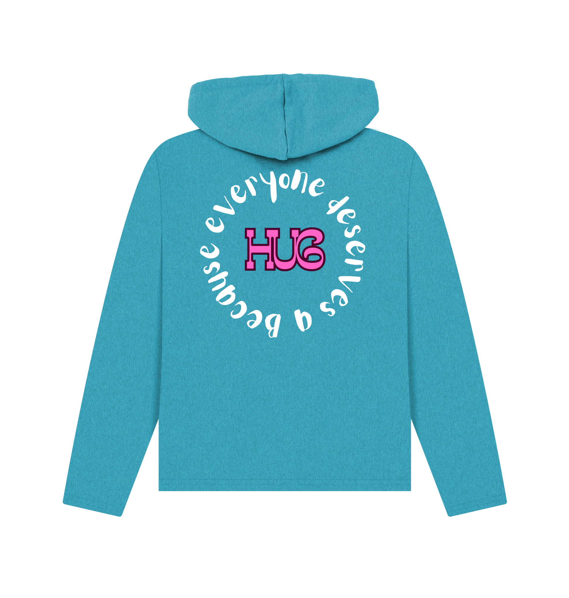 Ocean Blue Recycled Hoody Back