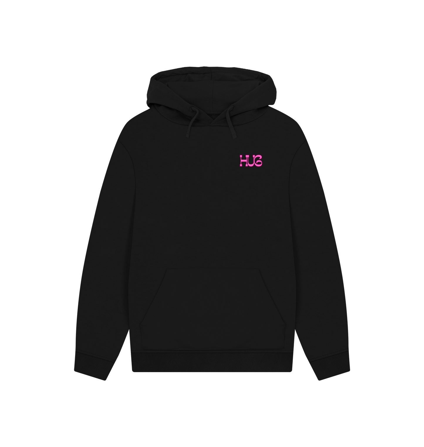 Black Printed Hoody Front