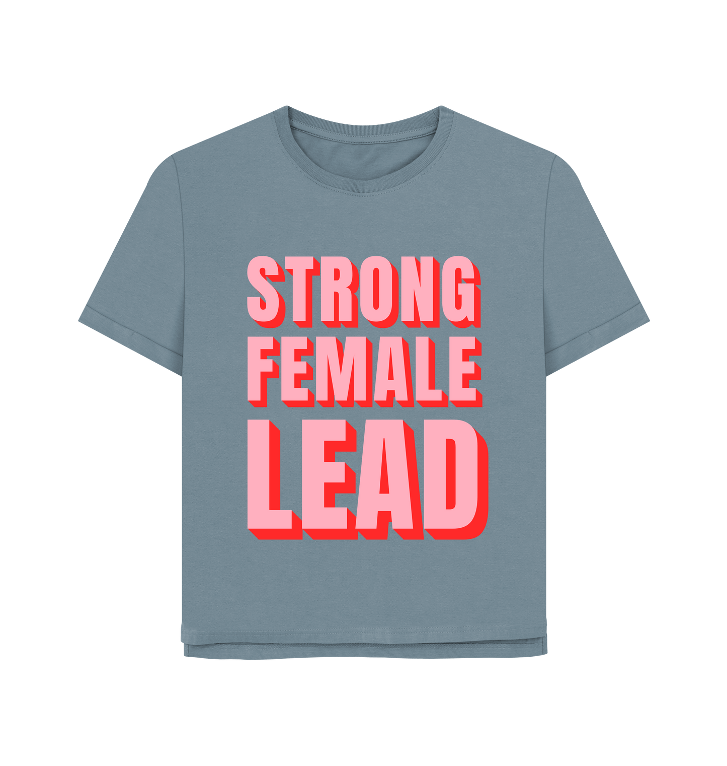 Stone Blue Printed T-shirt Front