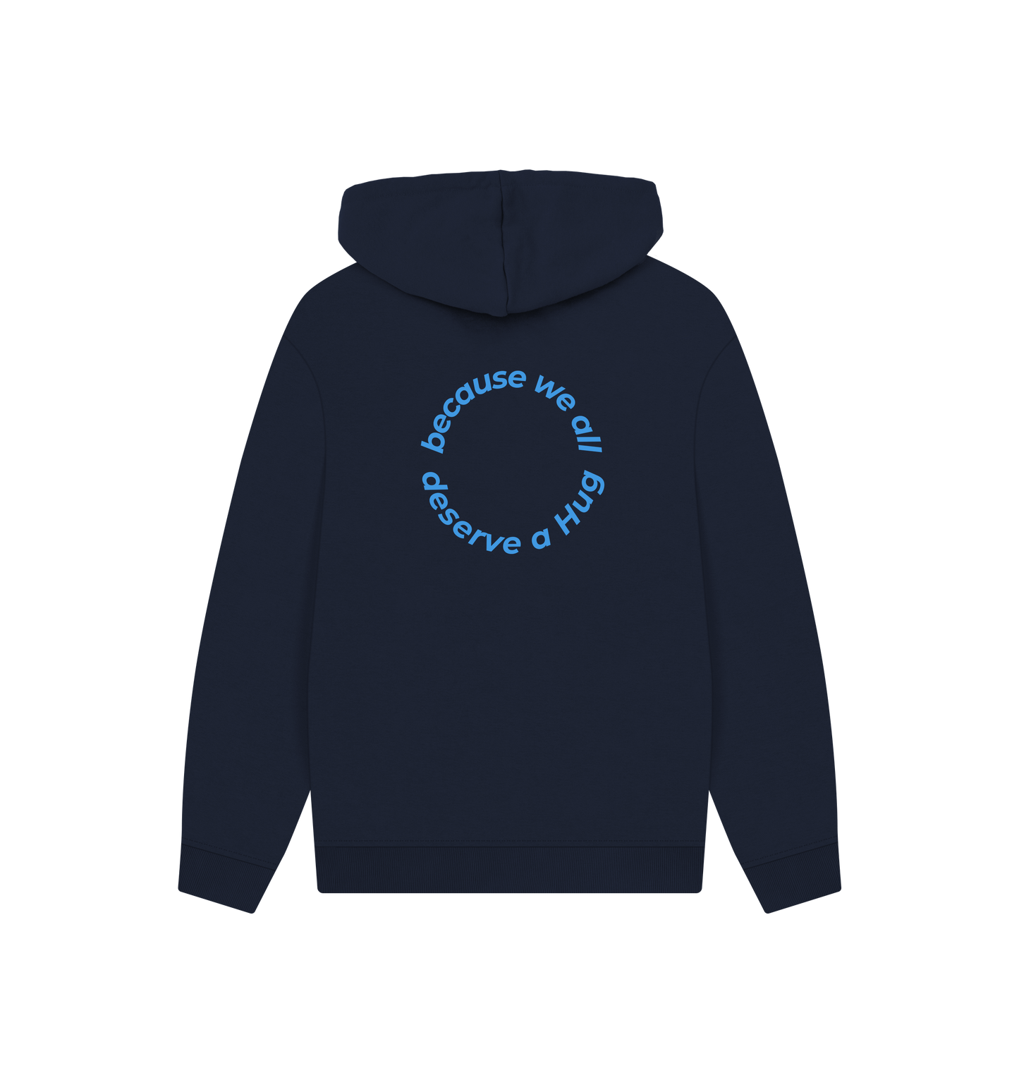 Navy Printed Hoody Back