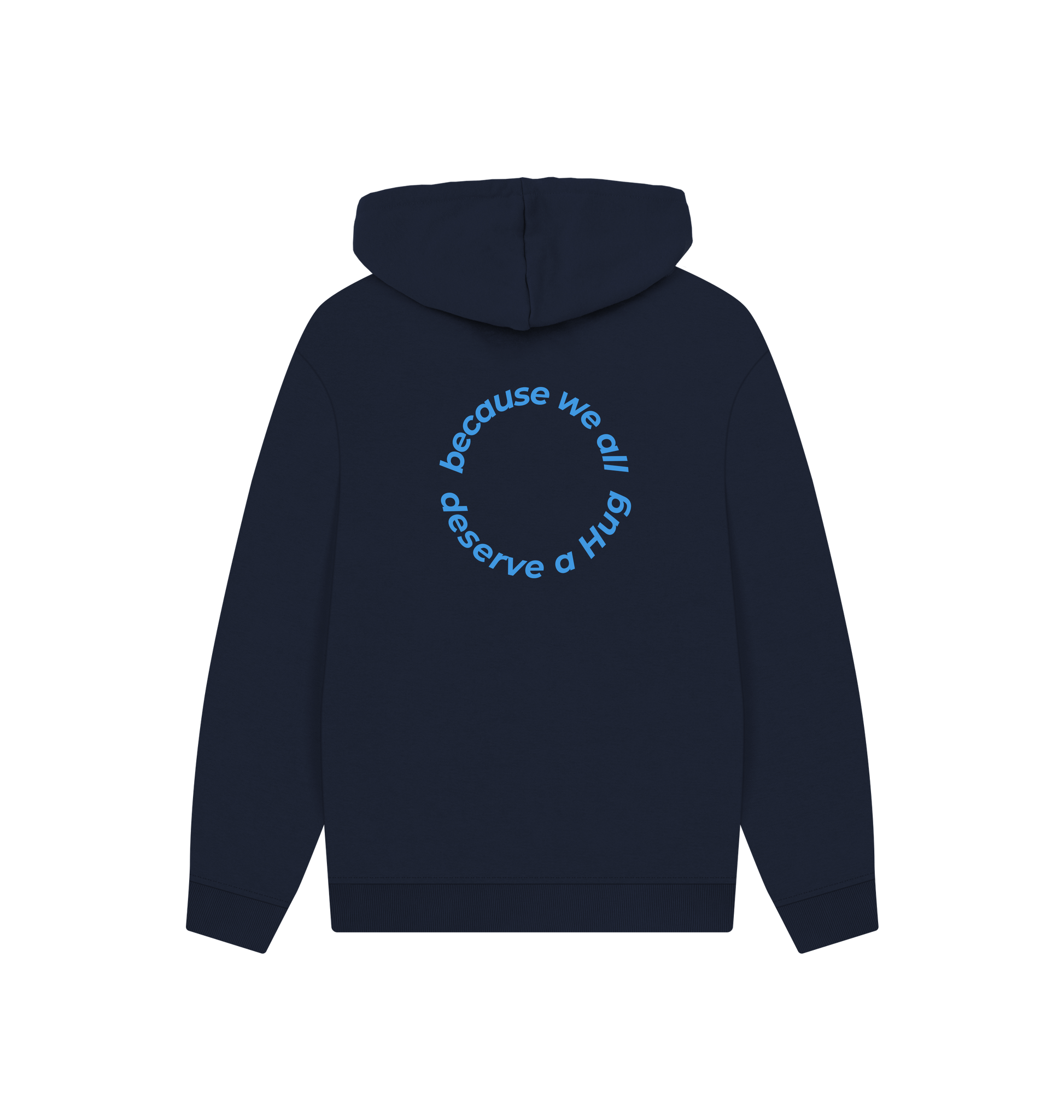 Navy Printed Hoody Back