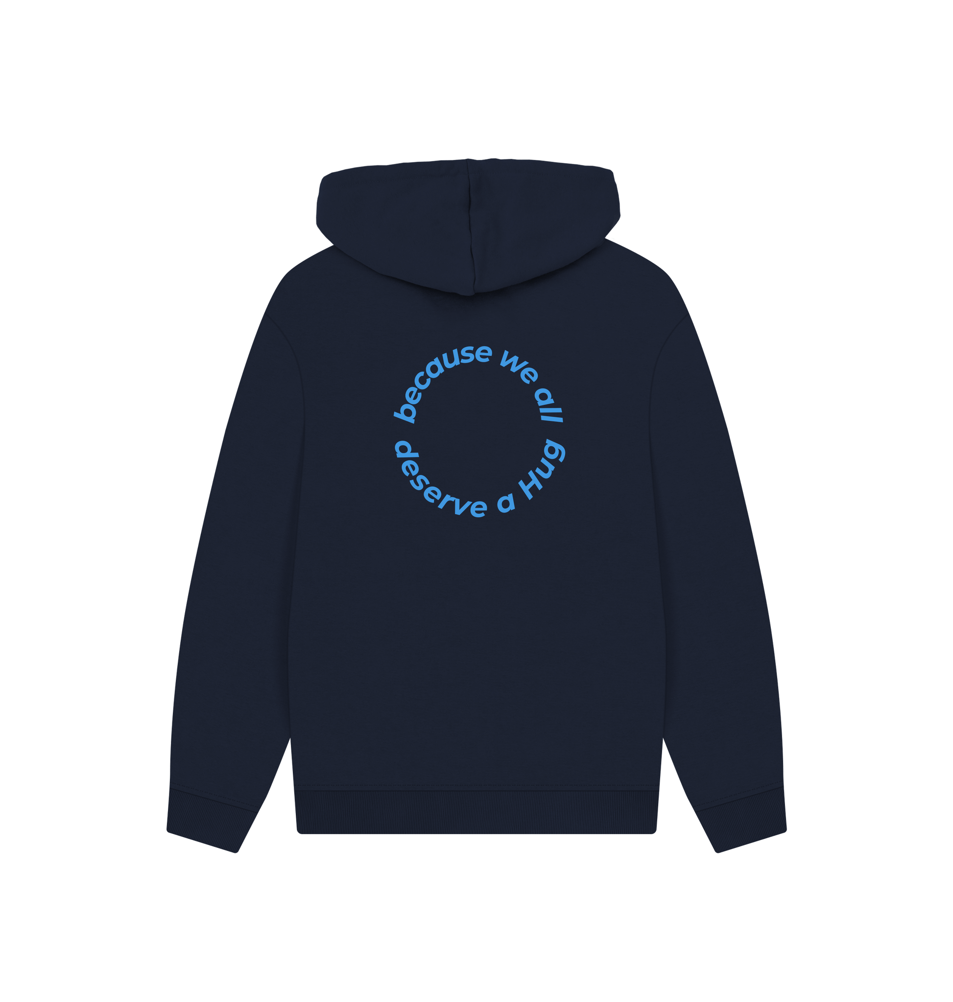 Navy Printed Hoody Back