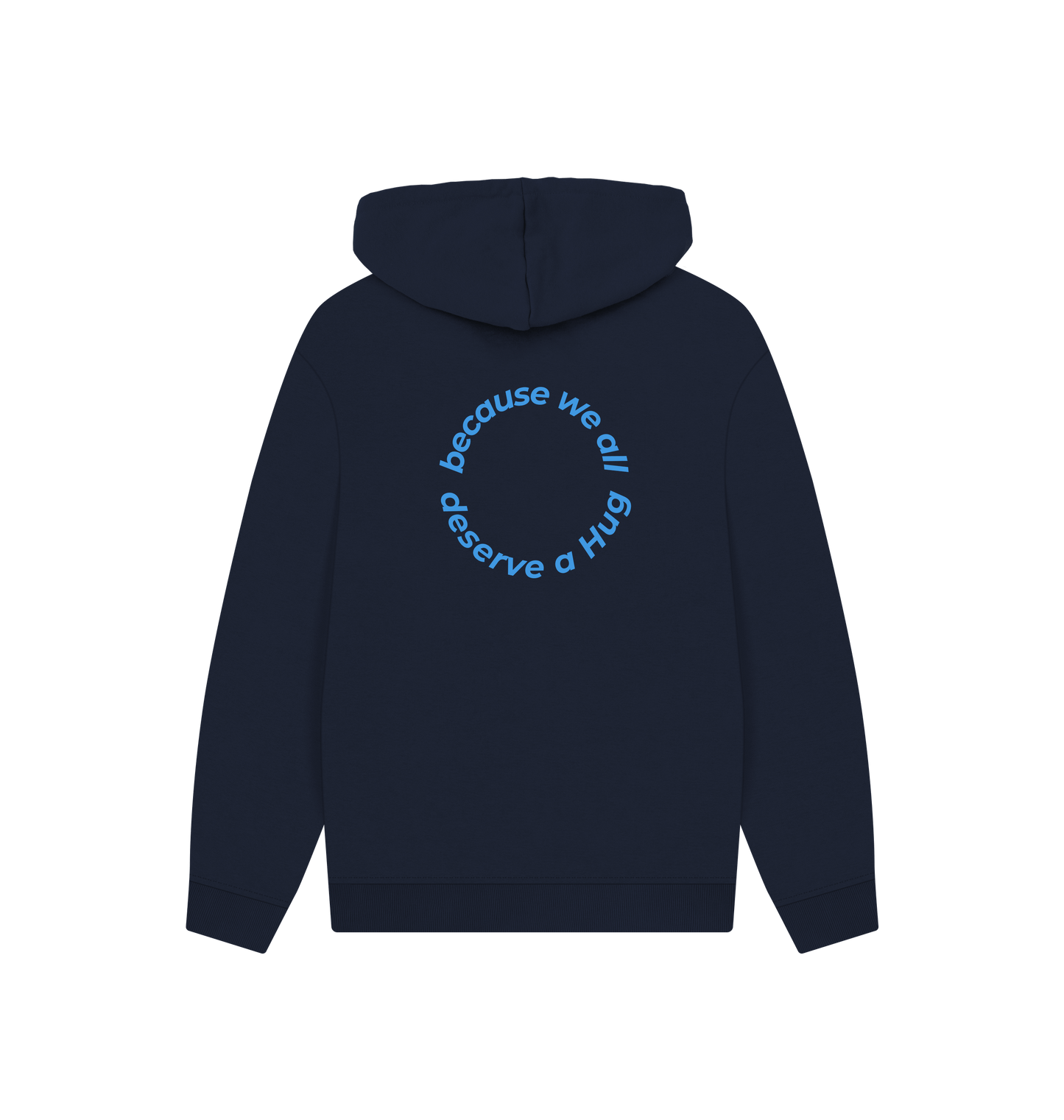 Navy Printed Hoody Back