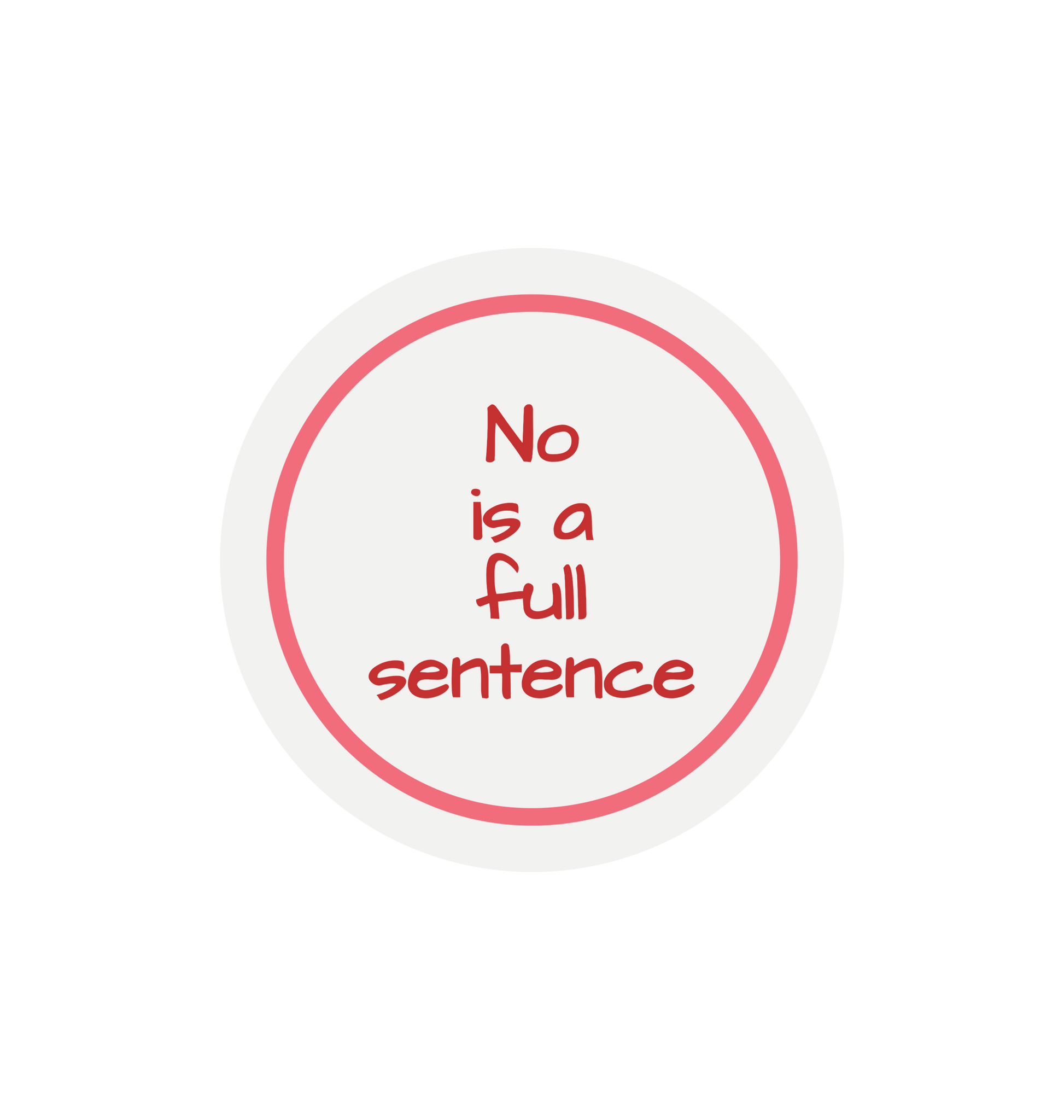 White Printed Circle Sticker Front
