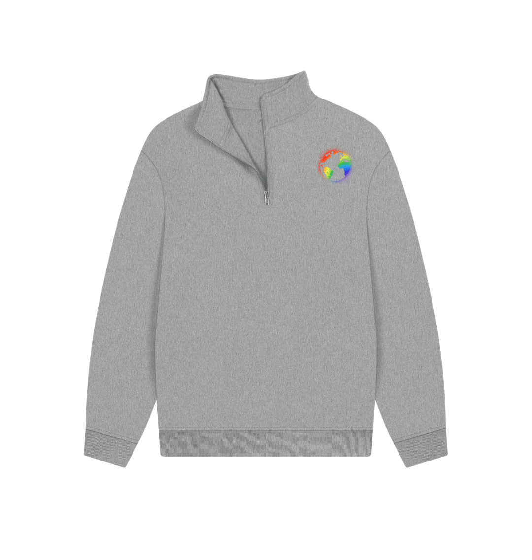 Athletic Grey Printed Sweater