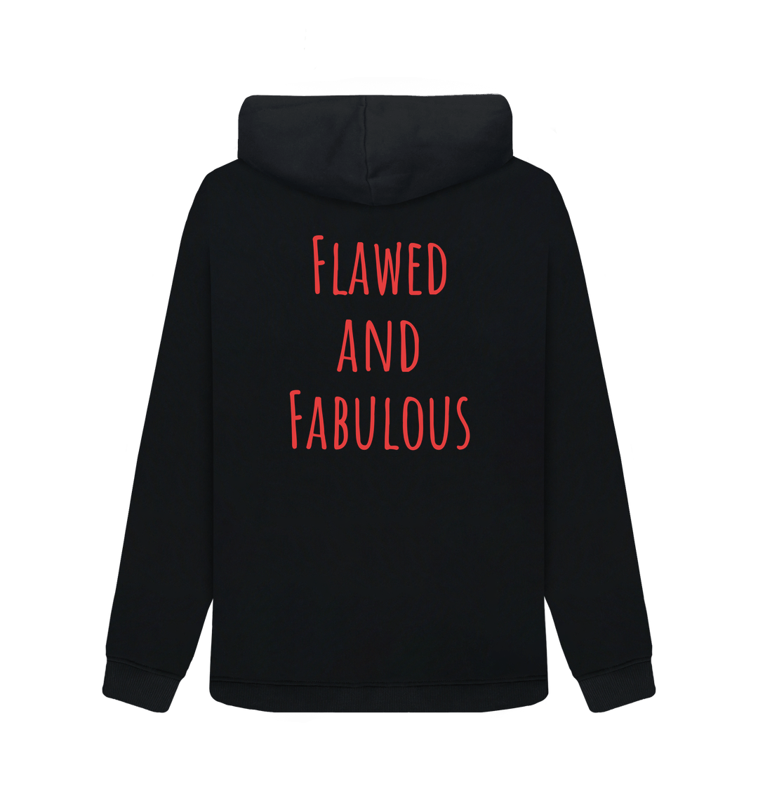 Black Printed Sweater Back