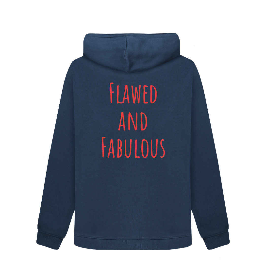 Navy Blue Printed Sweater Back