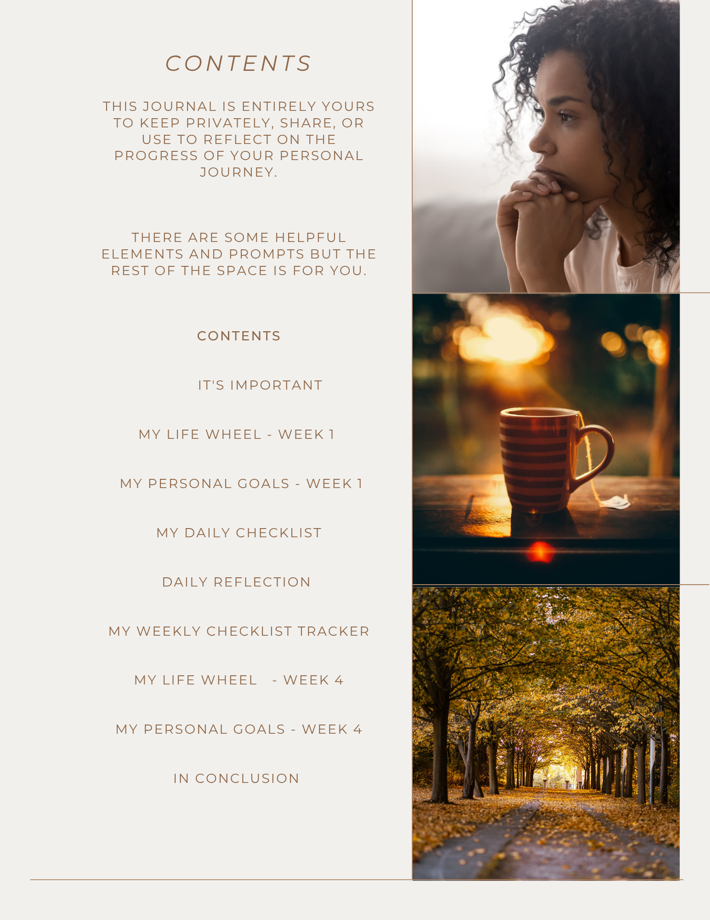 My Monthly Journal - Downloadable