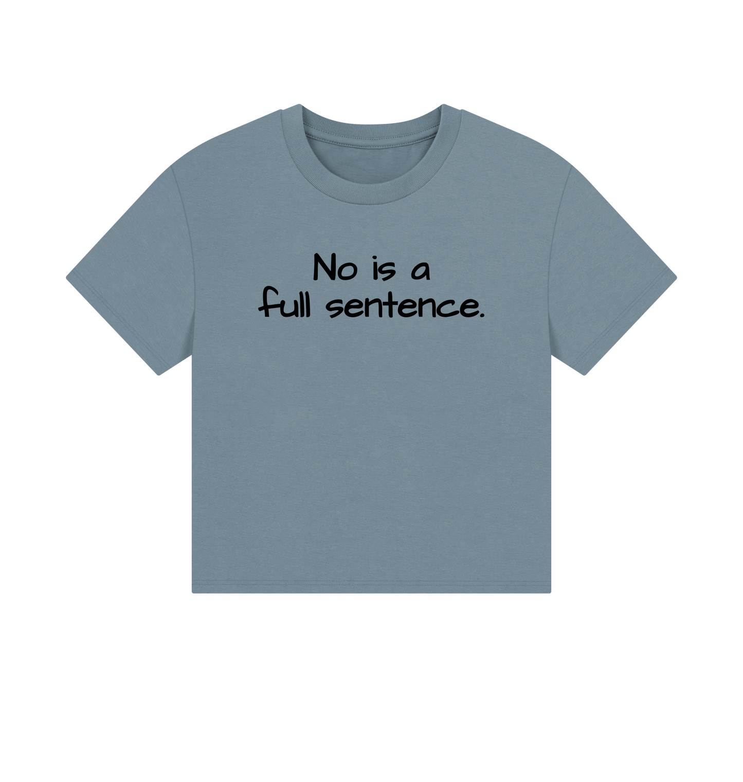 Stone Blue Printed T-shirt Front