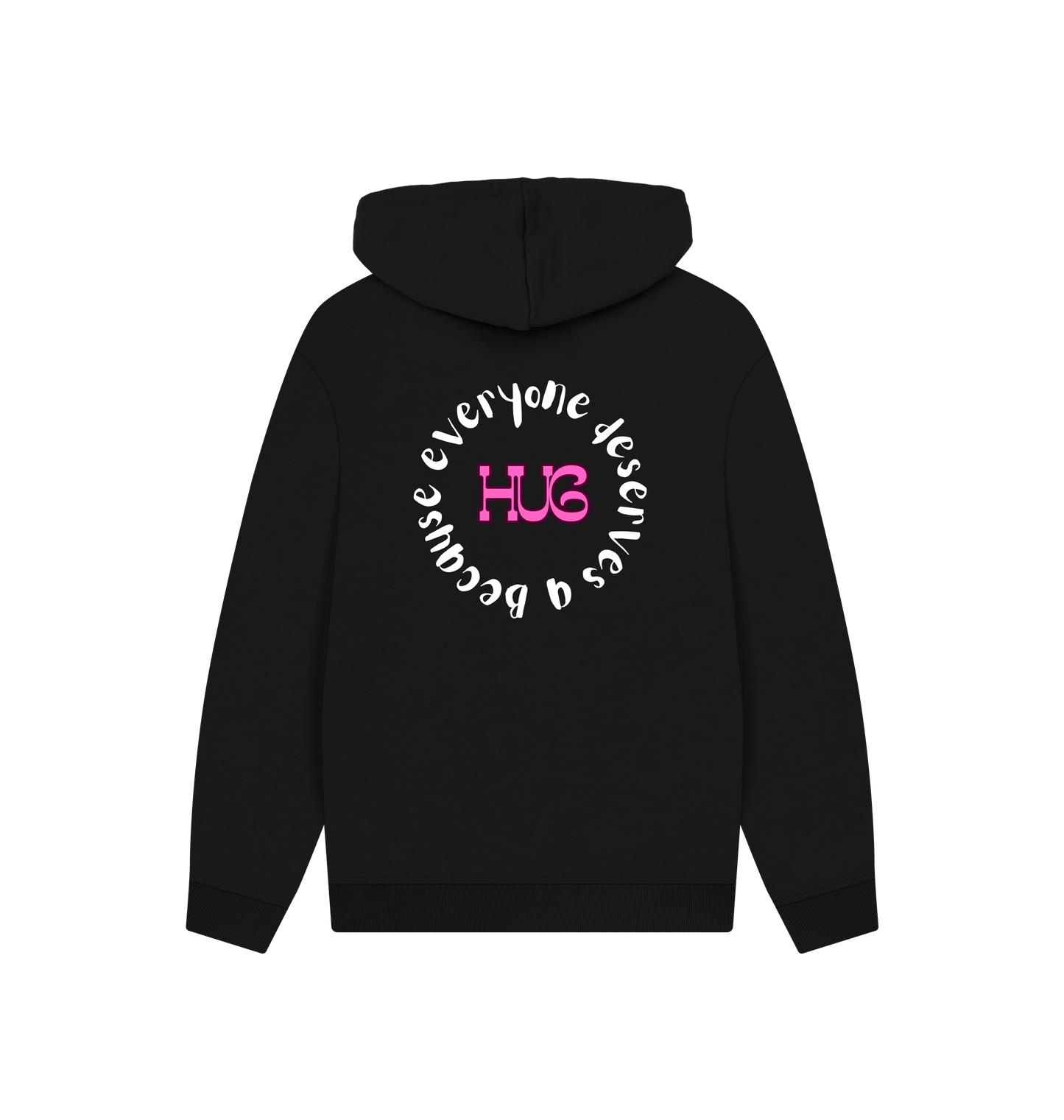 Black Printed Hoody Back