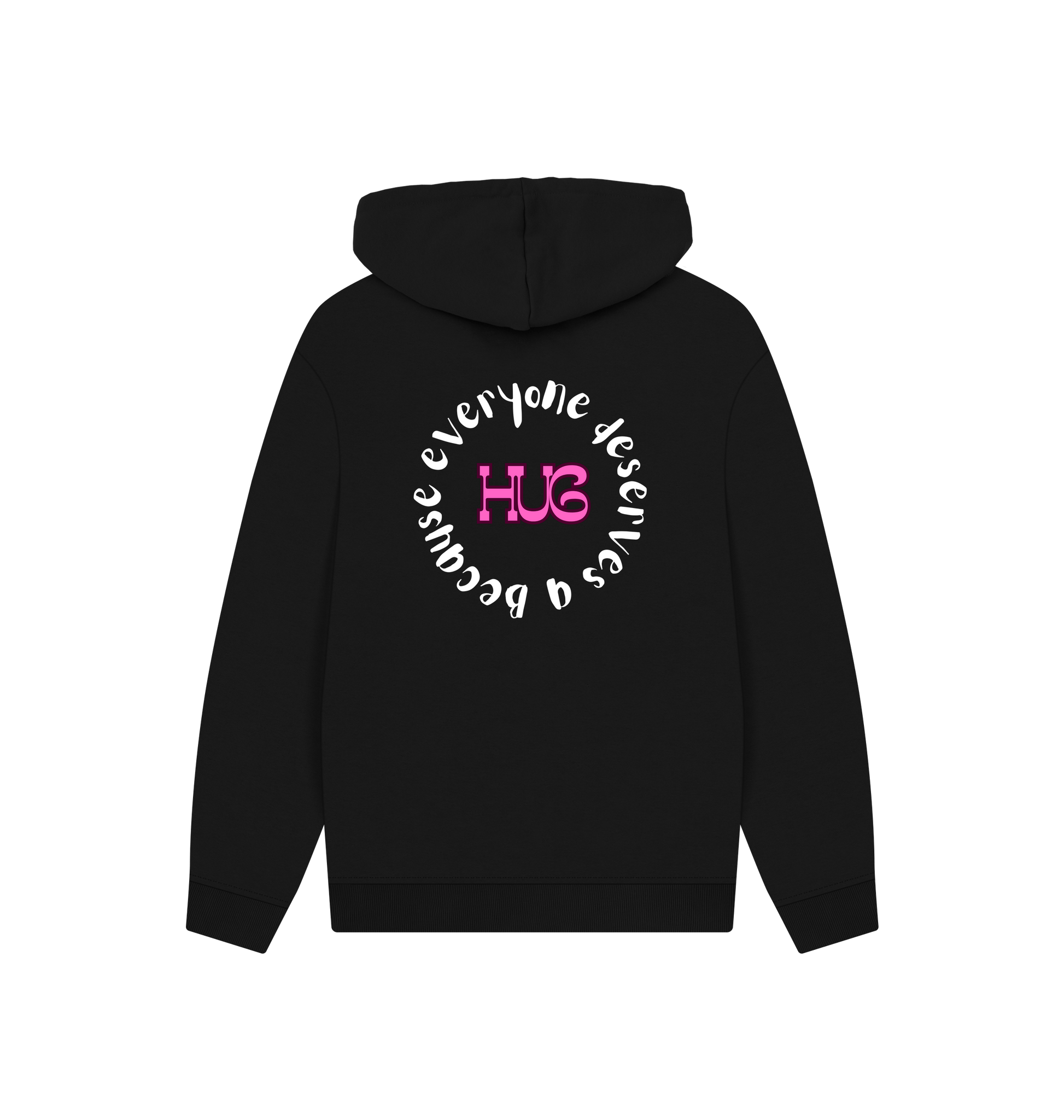 Black Printed Hoody Back