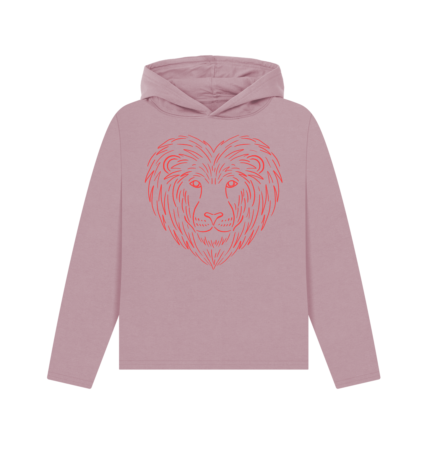 Mauve Printed Hoody Front