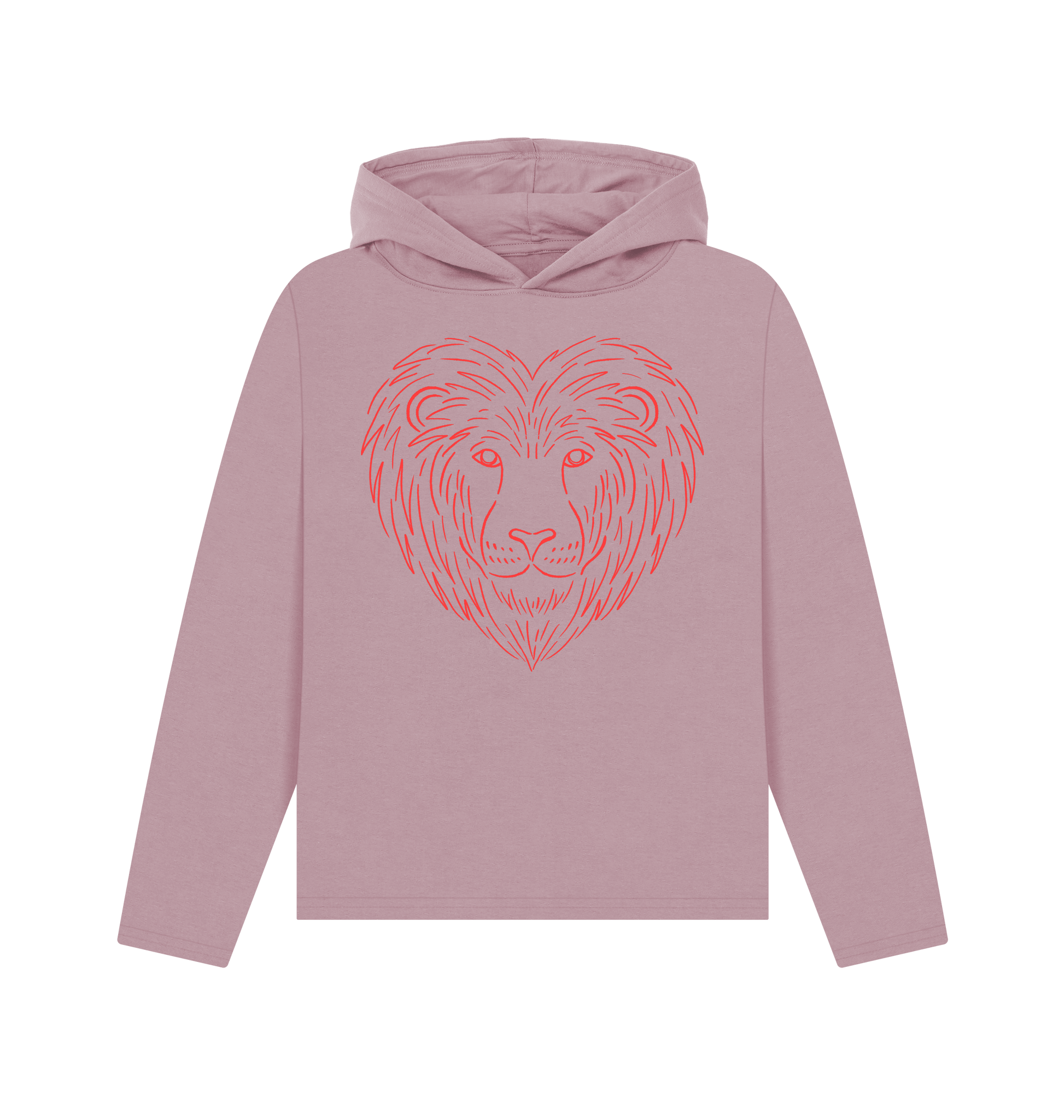 Mauve Printed Hoody Front