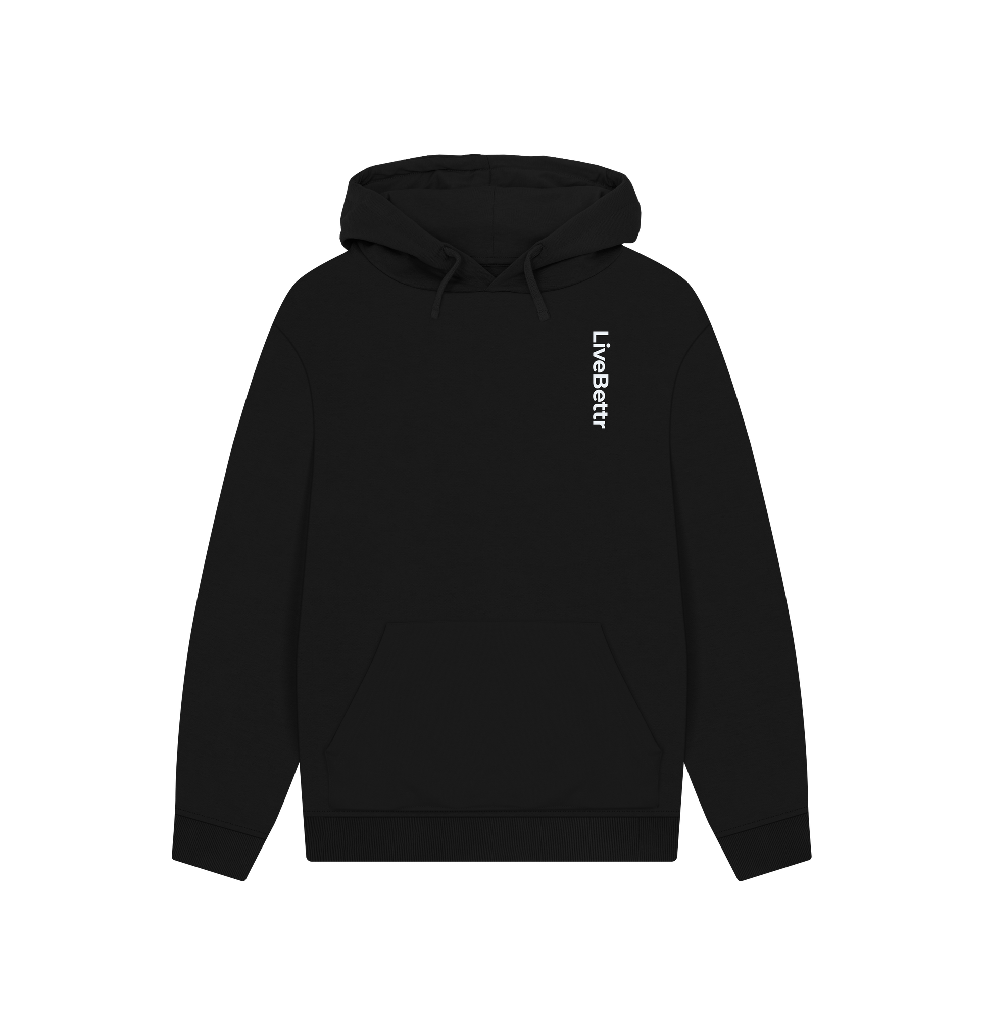 Black Printed Hoody Front