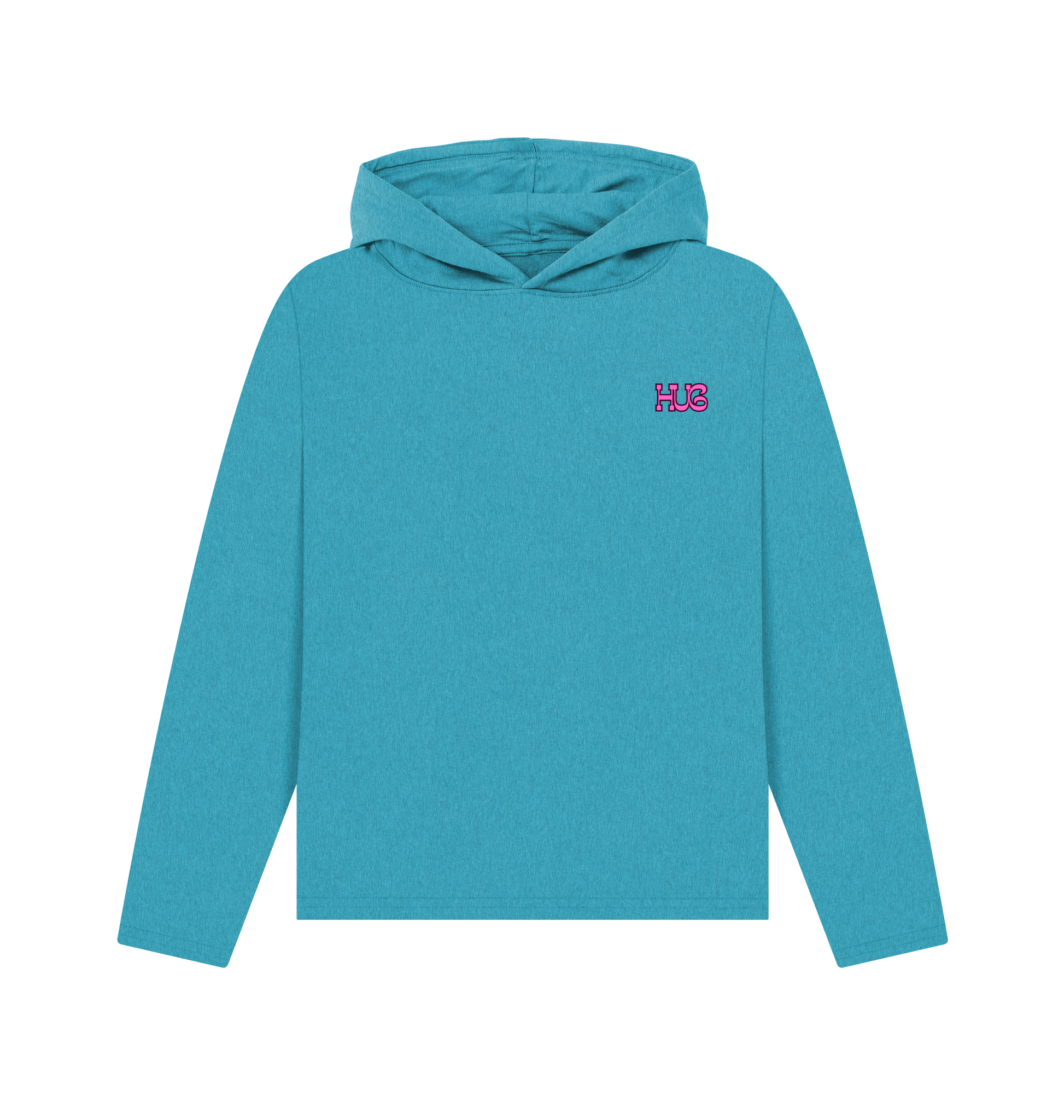 Ocean Blue Recycled Hoody Front