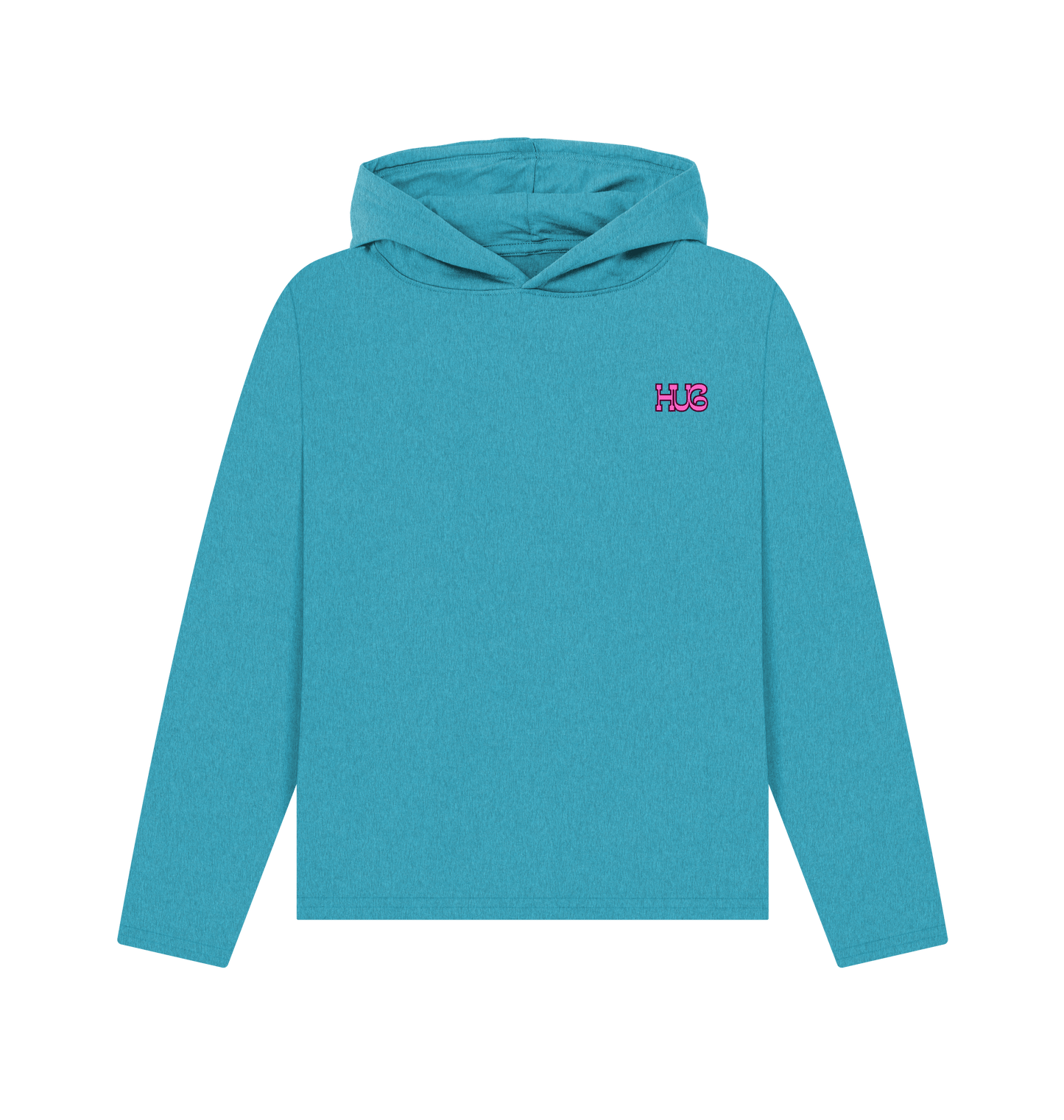 Ocean Blue Recycled Hoody Front