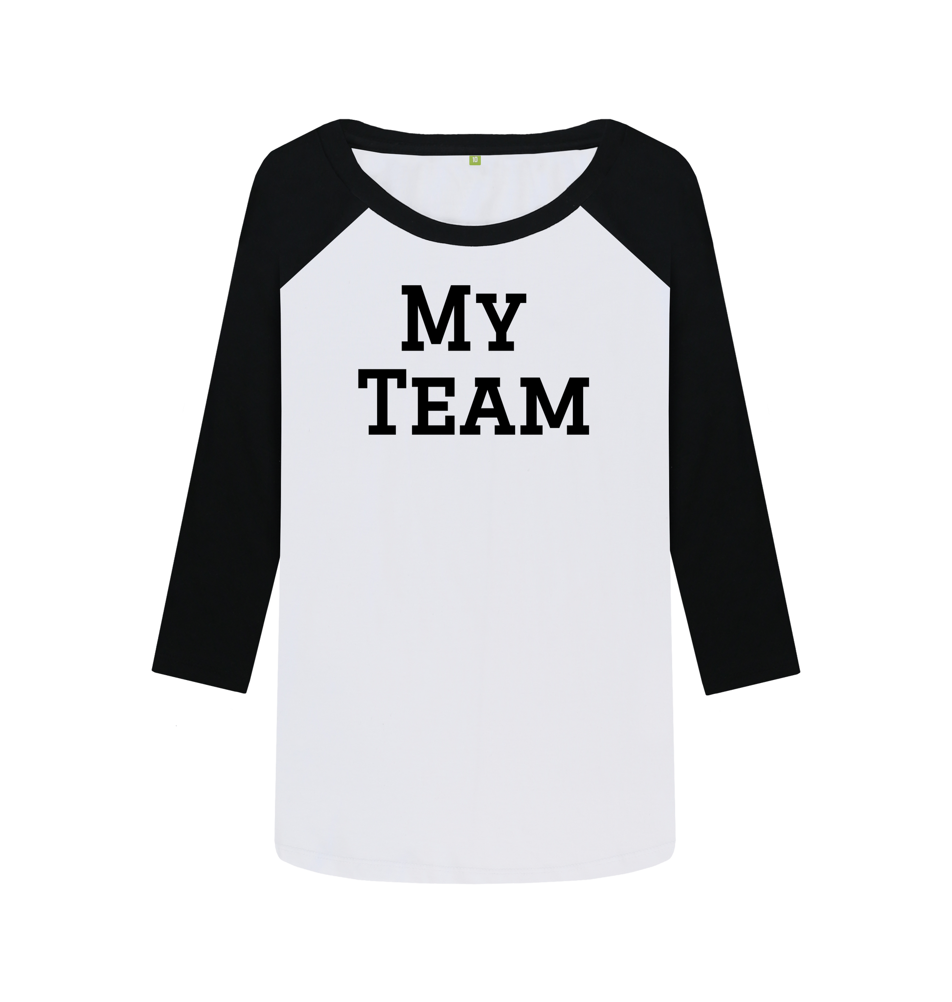 Black-White Printed Baseball T-shirt Front