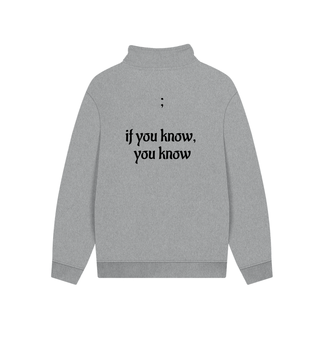 Athletic Grey Printed Sweater Back