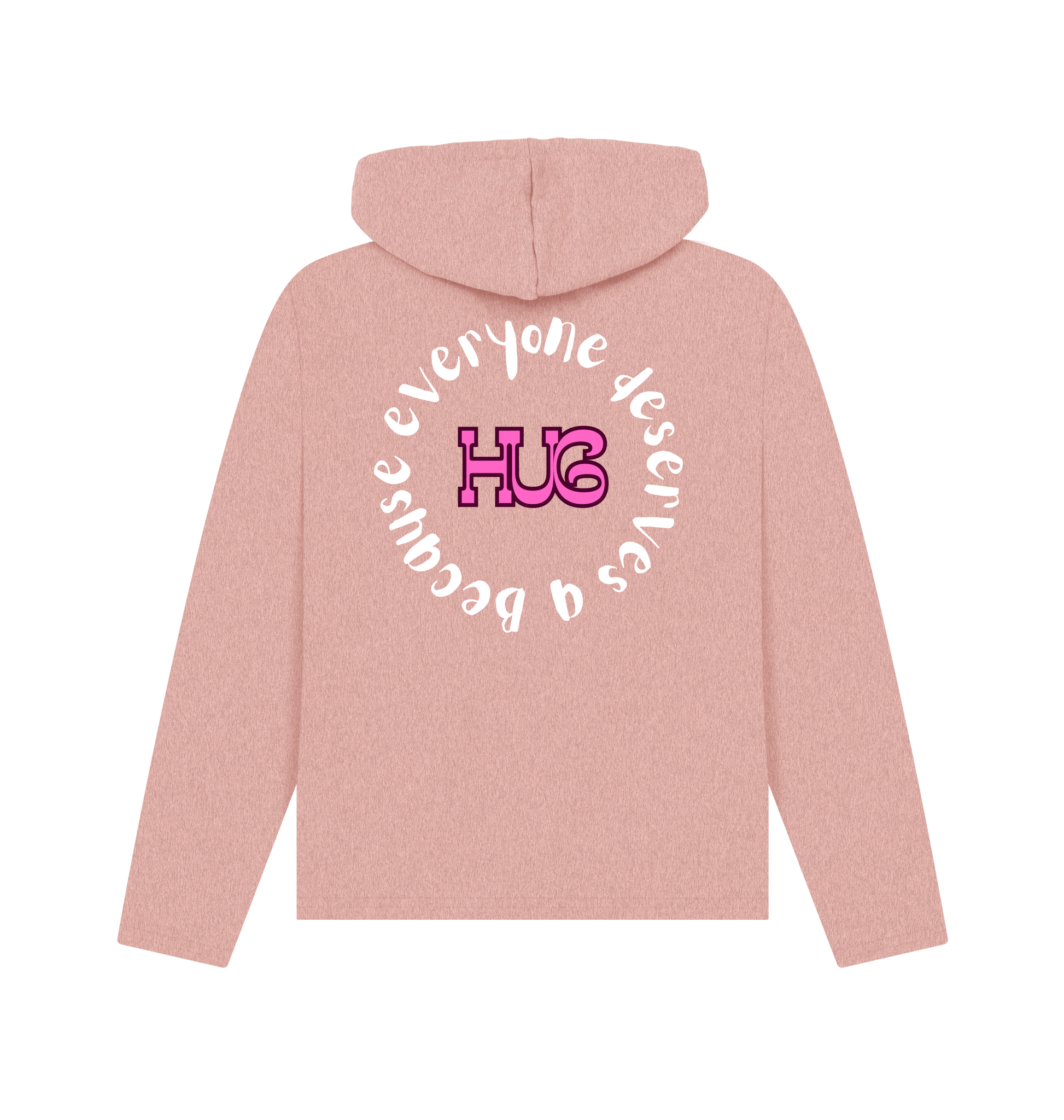 Sunset Pink Recycled Hoody Back