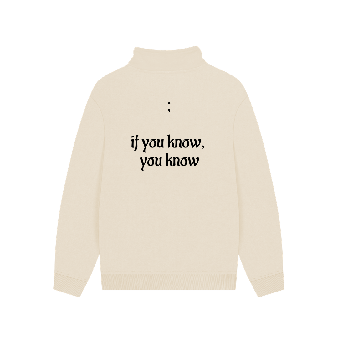 Oat Printed Sweater Back