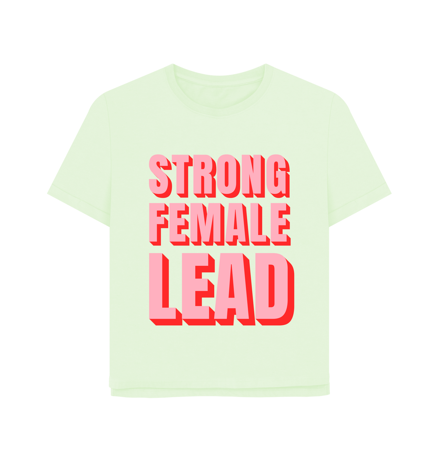 Pastel Green Printed T-shirt Front