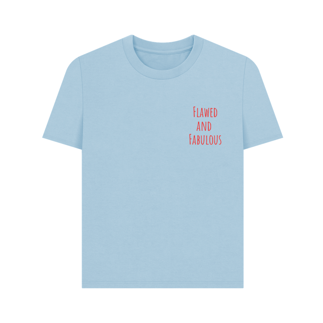 Milky Blue Printed T-shirt Front