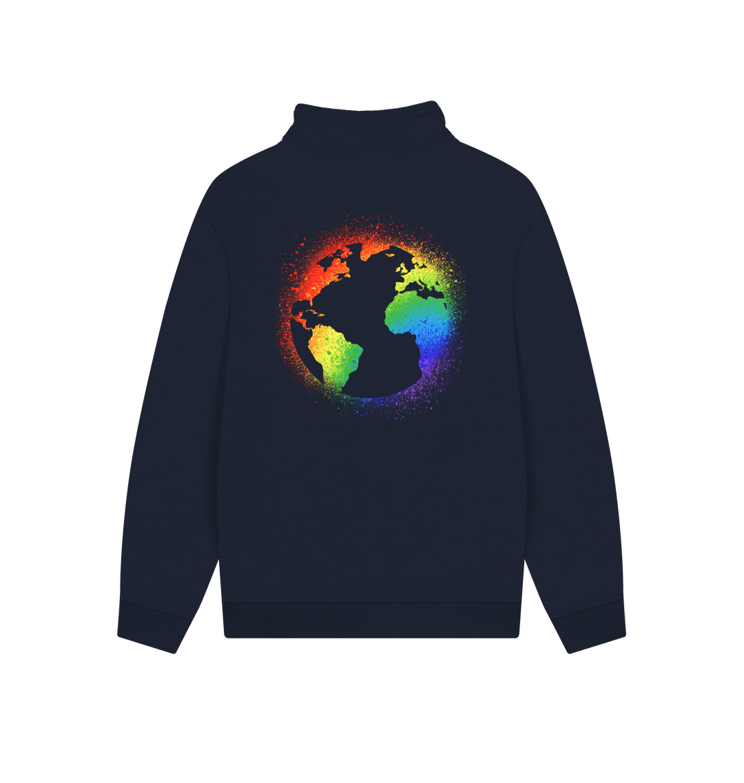 Navy Printed Sweater