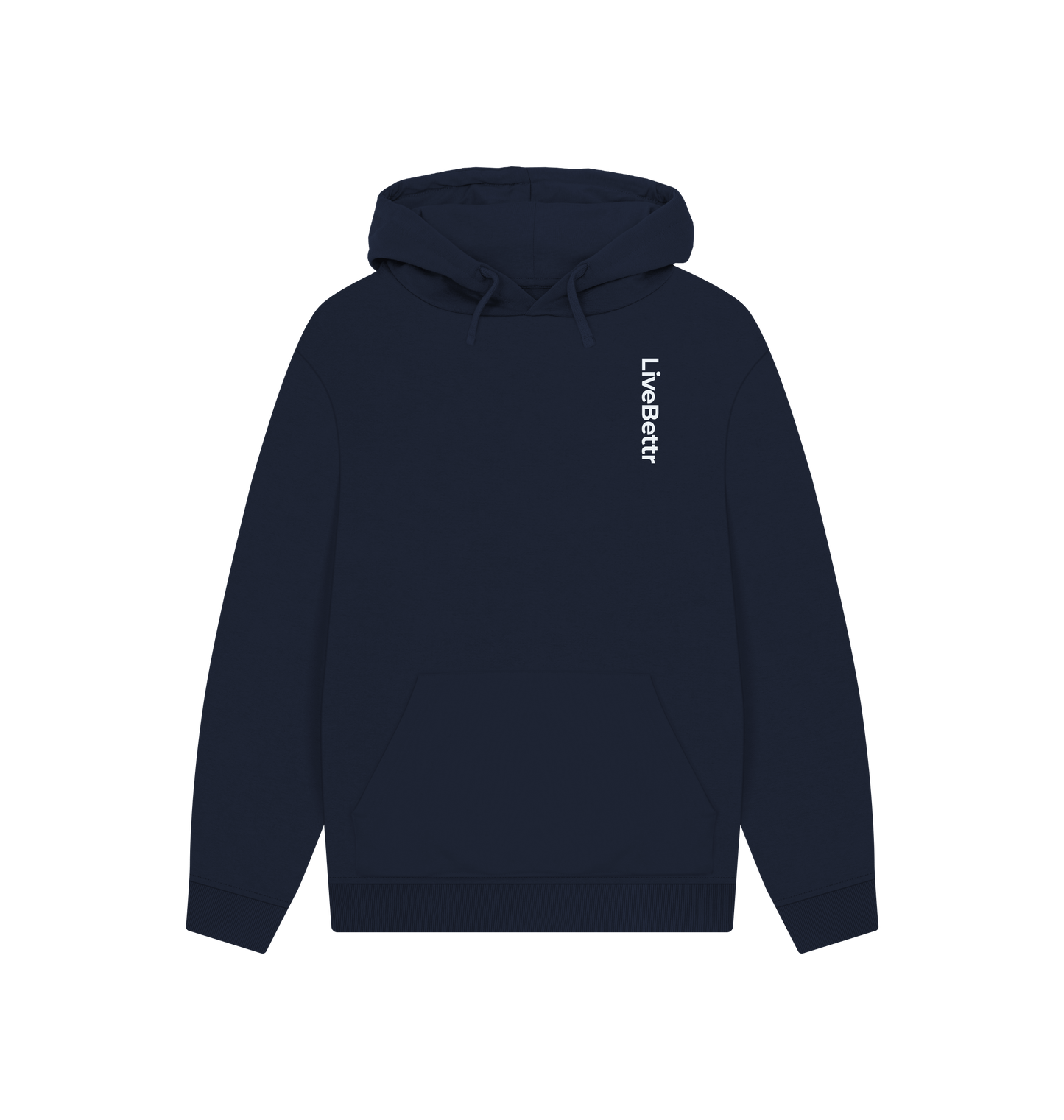 Navy Printed Hoody Front