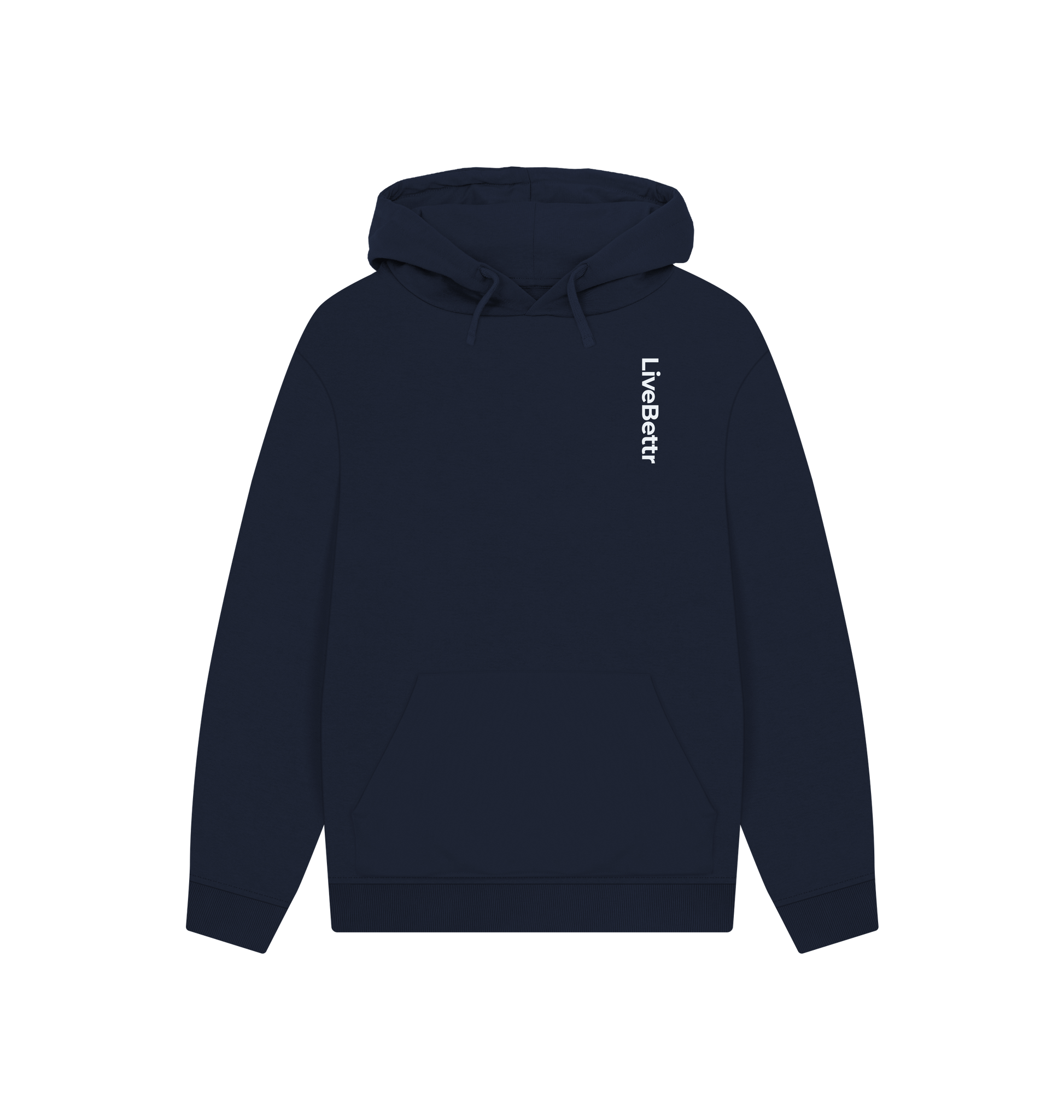 Navy Printed Hoody Front