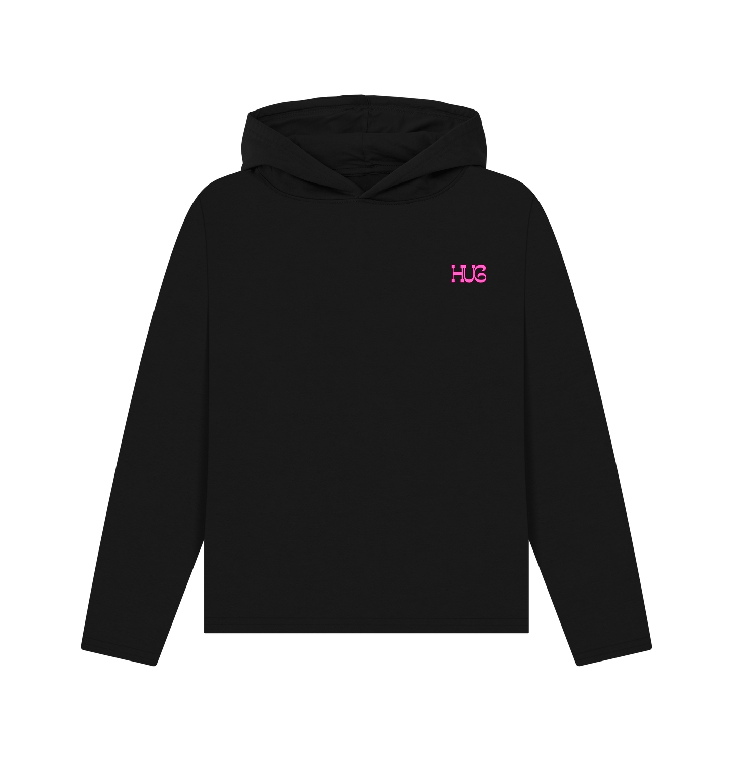 Black Recycled Hoody Front