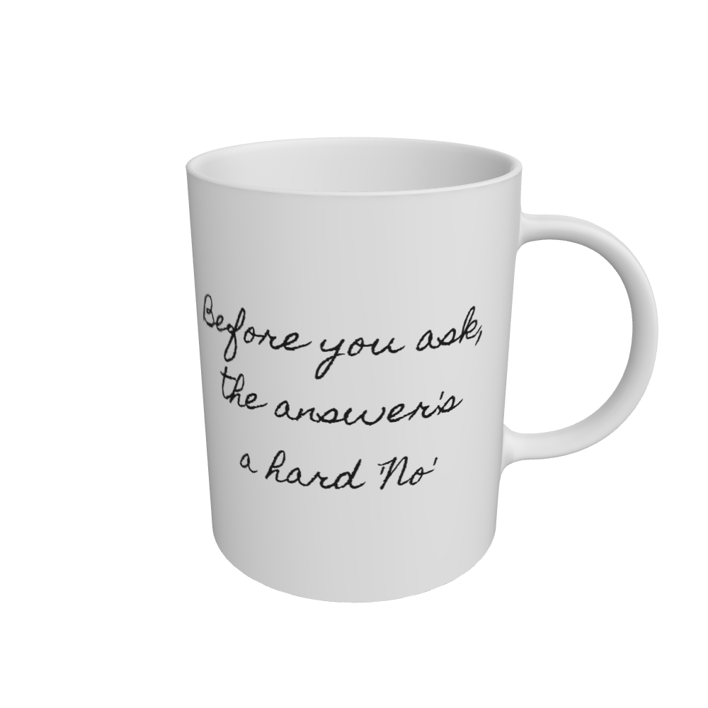 White Mug Front